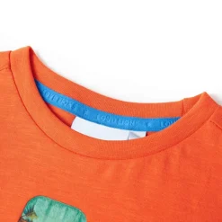 Kindershirt 128 donkeroranje