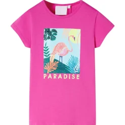 Kindershirt 104 donkerroze