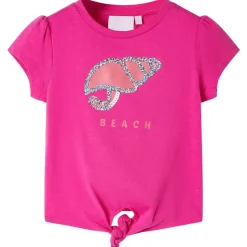 Kindershirt 116 donkerroze