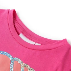 Kindershirt 116 donkerroze