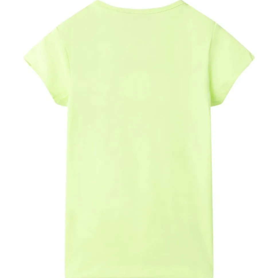 Kindershirt 116 fluorescerend geel