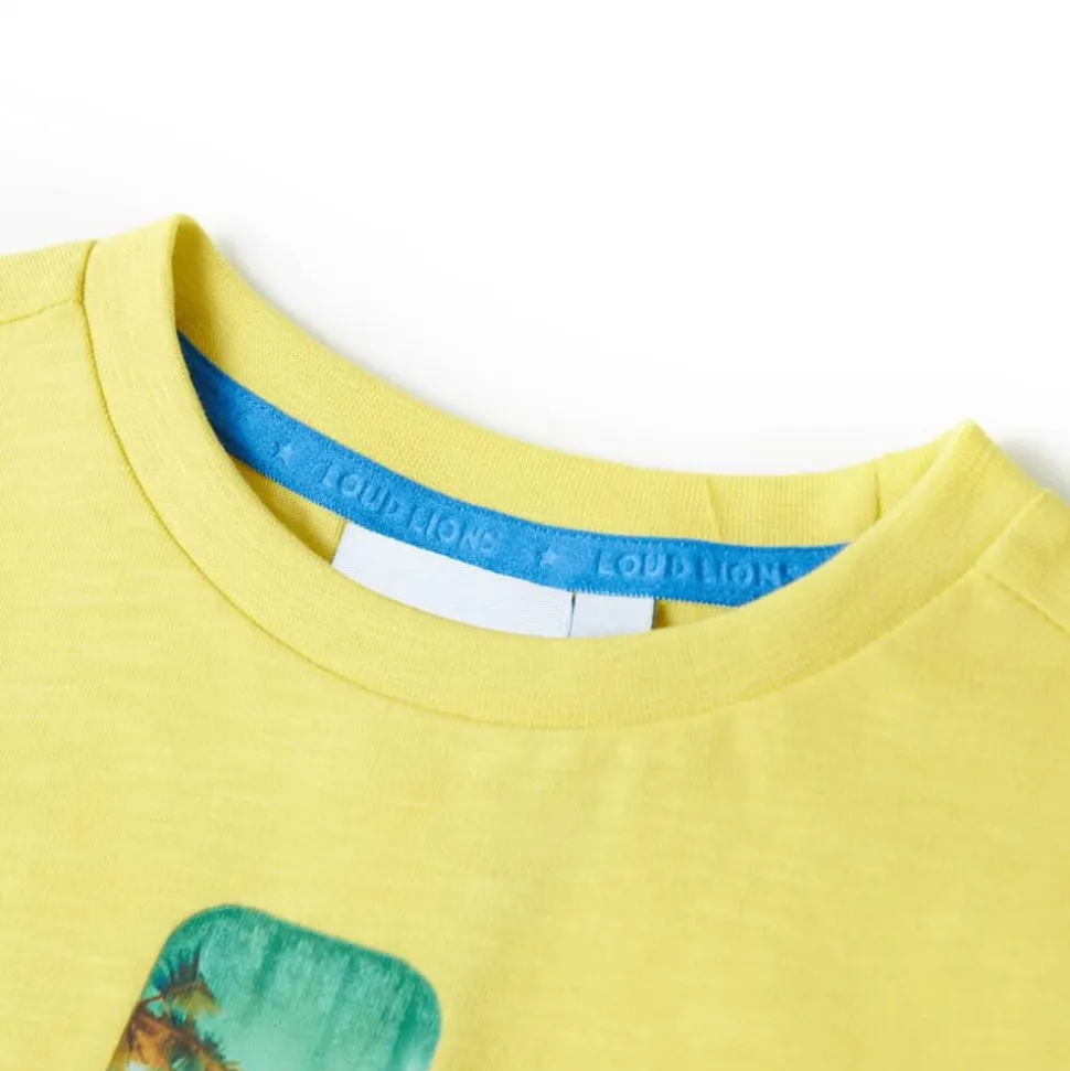 Kindershirt 116 geel