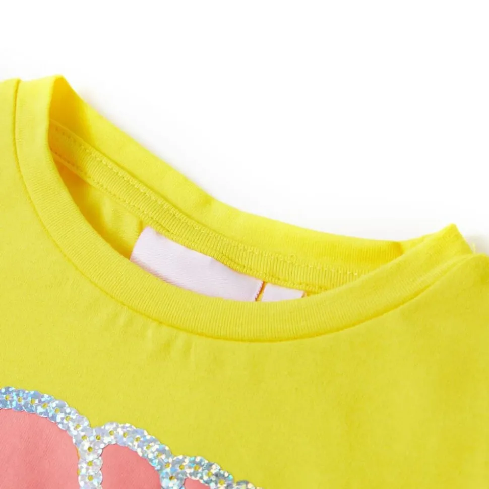 Kindershirt 104 geel