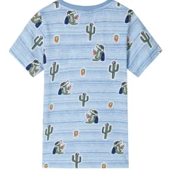 Kindershirt 128 gemengd blauw