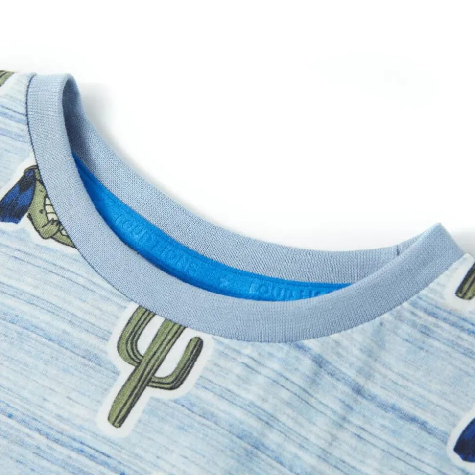 Kindershirt 128 gemengd blauw