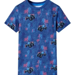 Kindershirt 104 gemêleerd donkerblauw