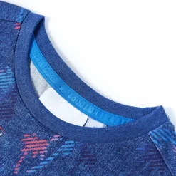 Kindershirt 104 gemêleerd donkerblauw