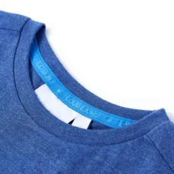 Kindershirt 116 gemêleerd donkerblauw