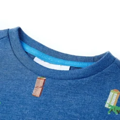 Kindershirt 104 gemêleerd donkerblauw