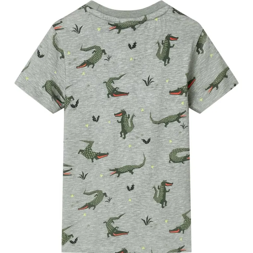 Kindershirt 104 gemêleerd lichtkaki