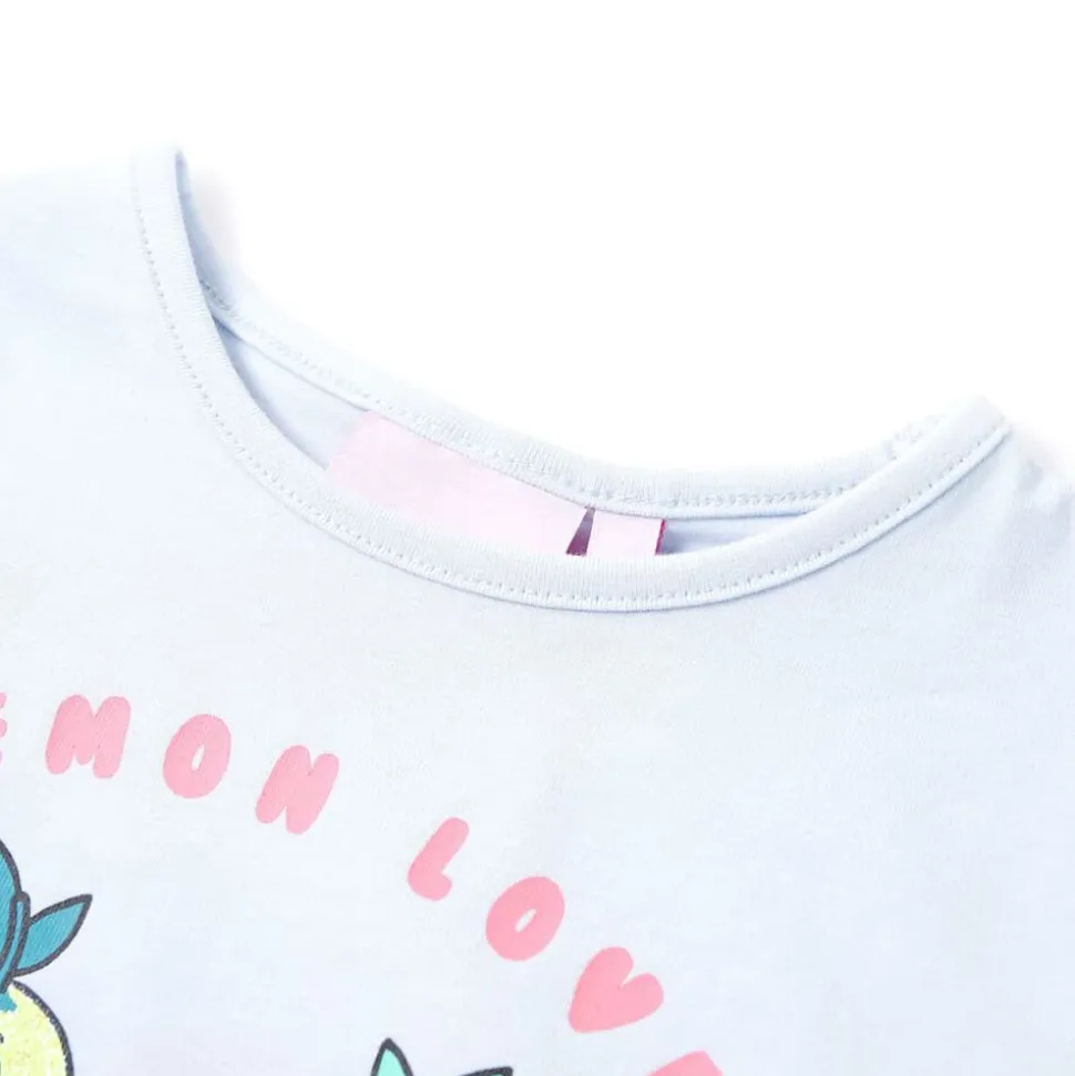 Kindershirt 140 lichtblauw