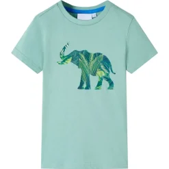 Kindershirt 92 lichtkakikleurig