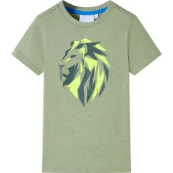 Kindershirt 116 lichtkakikleurig