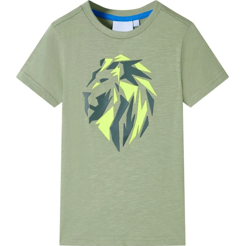 Kindershirt 116 lichtkakikleurig