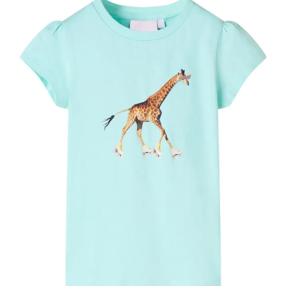 Kindershirt 92 lichtzeeblauw