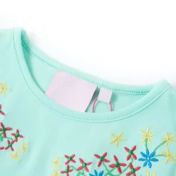Kindershirt 128 lichtzeeblauw