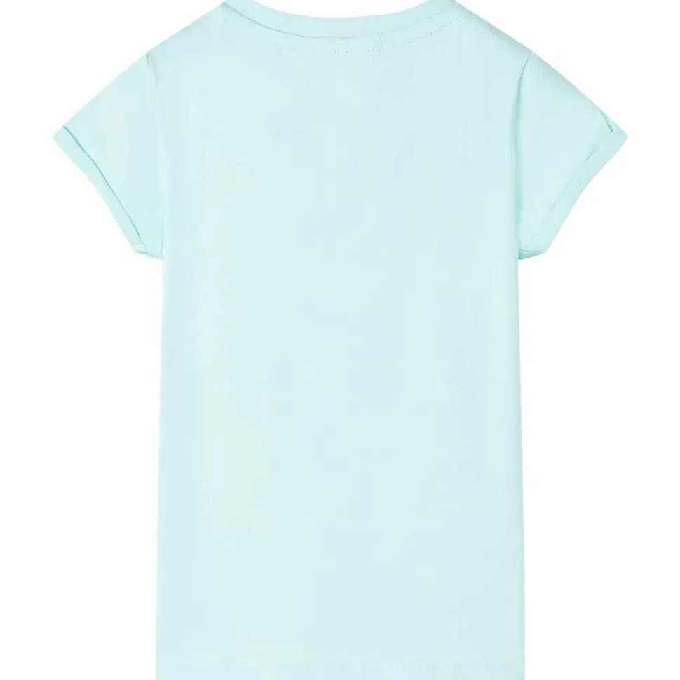Kindershirt 128 lichtzeeblauw