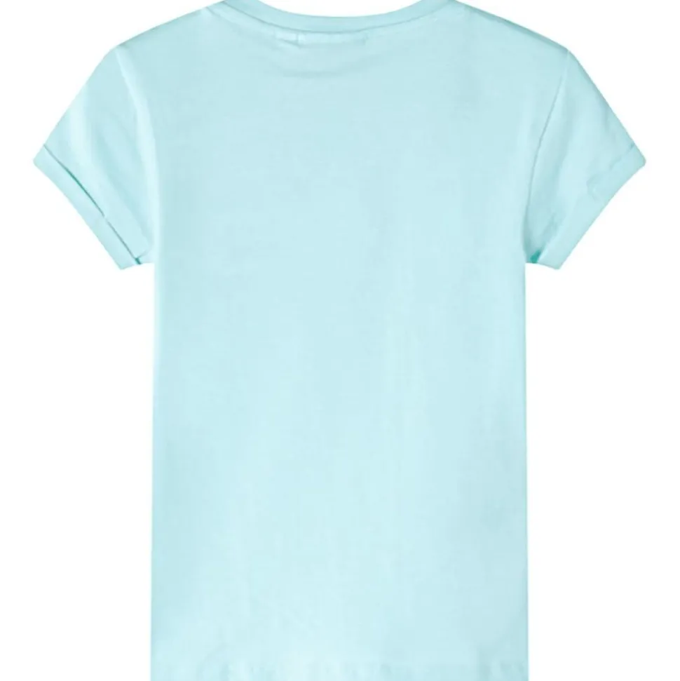 Kindershirt 116 lichtzeeblauw