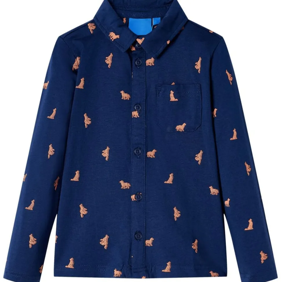 Kindershirt 104 marineblauw