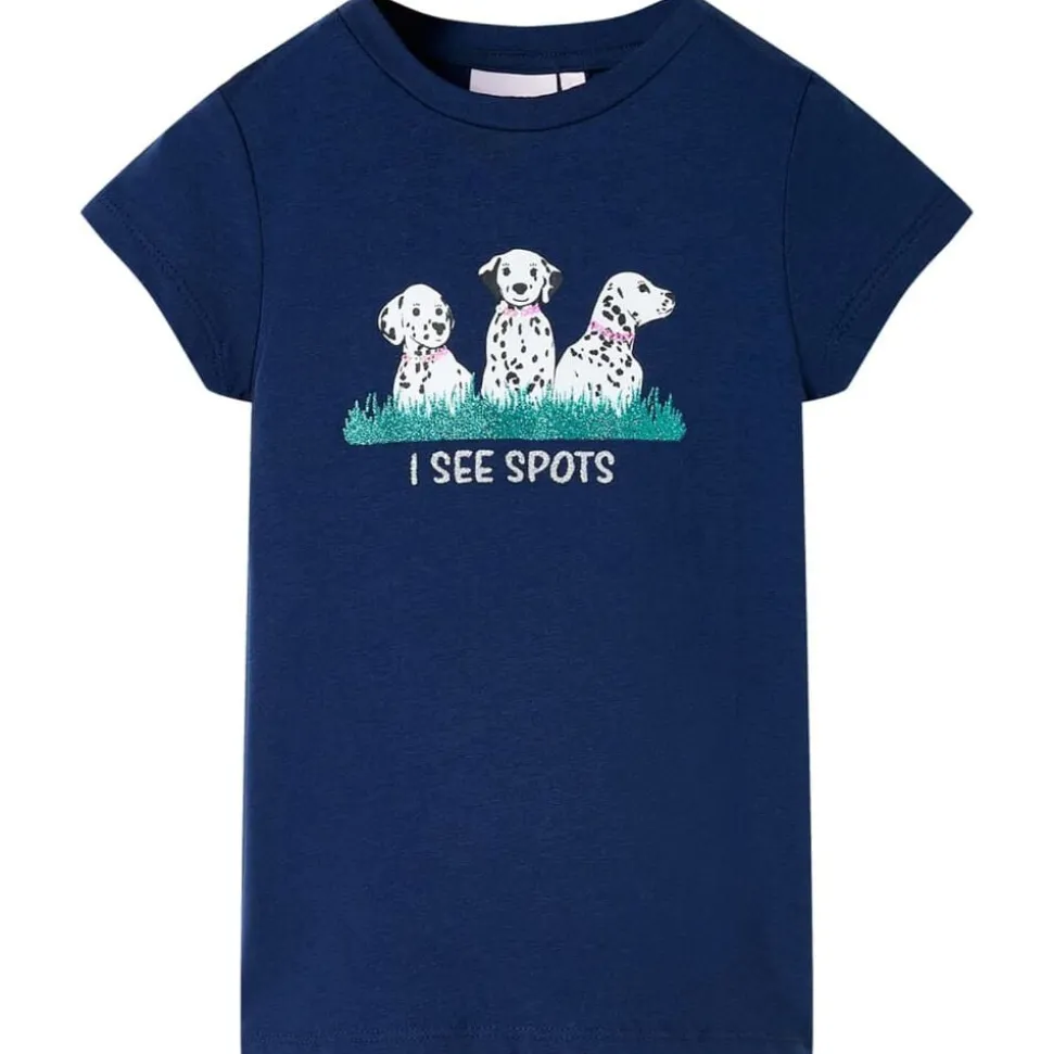 Kindershirt 116 marineblauw
