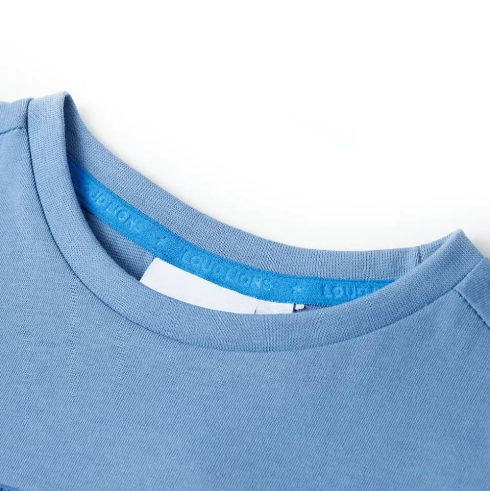 Kindershirt 104 middelblauw
