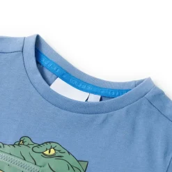 Kindershirt 128 middenblauw