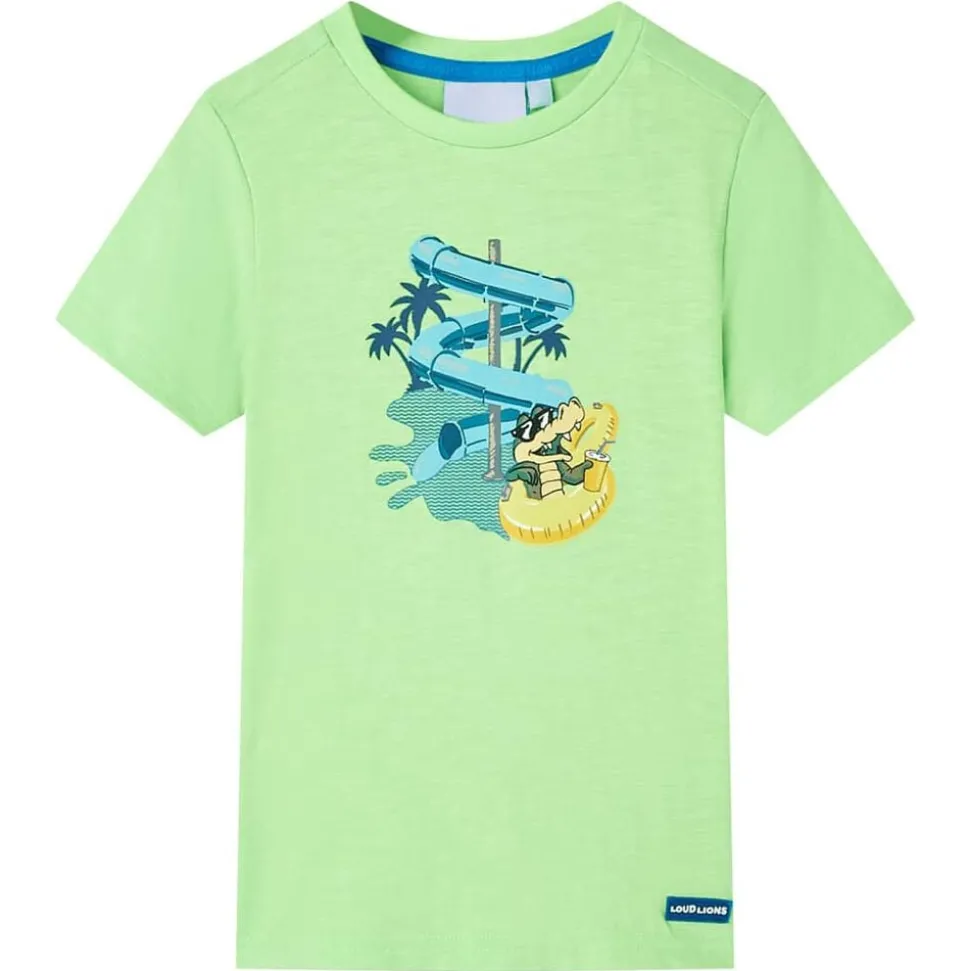 Kindershirt 116 neongroen