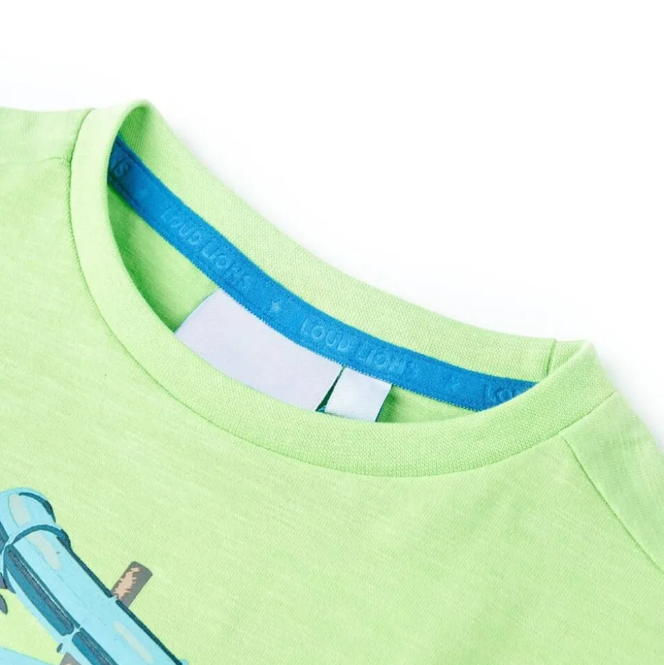 Kindershirt 116 neongroen