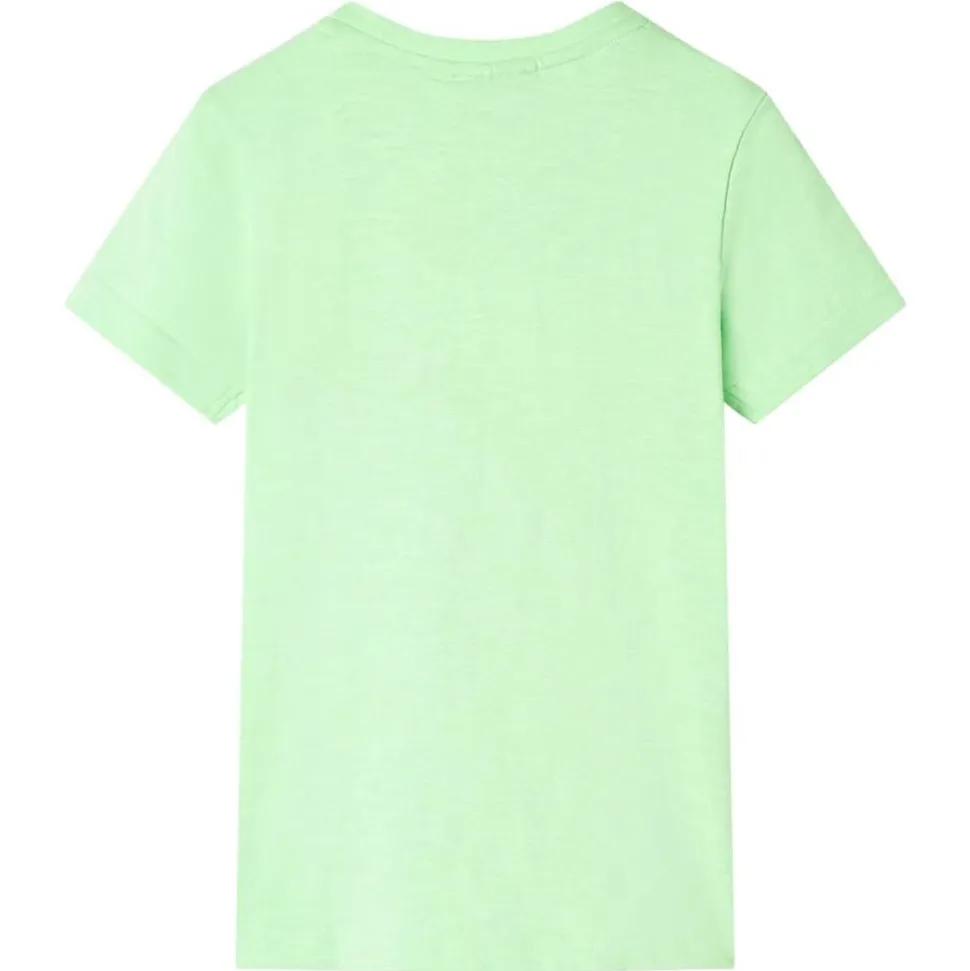 Kindershirt 128 neongroen