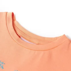 Kindershirt 128 perzikkleurig