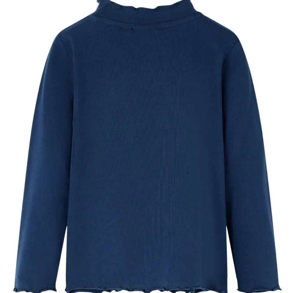 Kindershirt lange mouwen 104 marineblauw