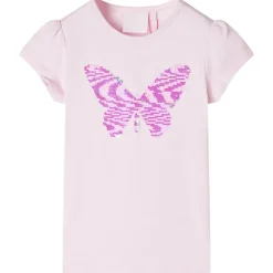 Kindershirt met kapmouwen 104 zachtroze