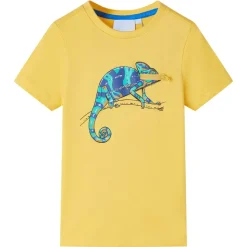 Kindershirt met korte mouwen 104 lichtokerkleurig