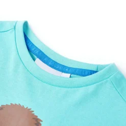 Kindershirt met korte mouwen 140 zeeblauw