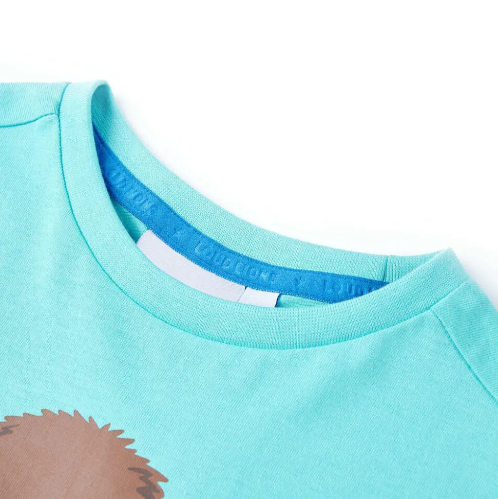 Kindershirt met korte mouwen 140 zeeblauw