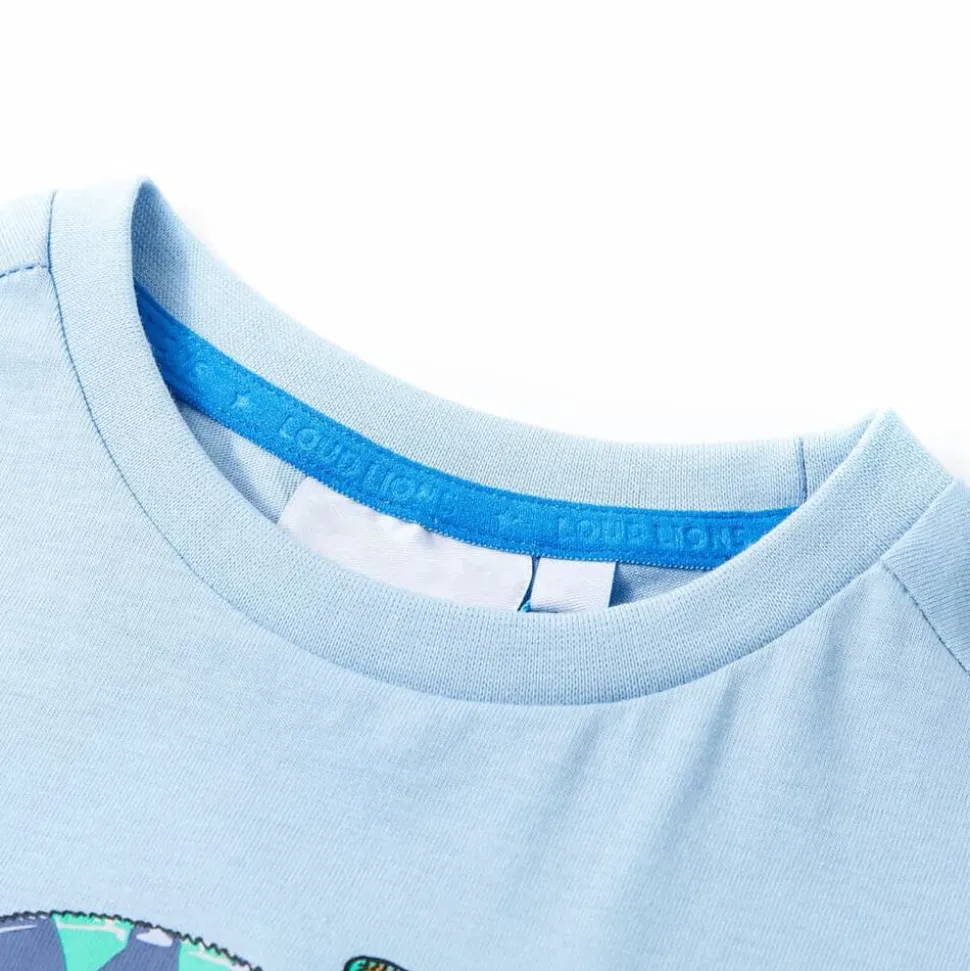 Kindershirt met korte mouwen 104 lichtblauw