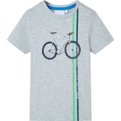 Kindershirt met korte mouwen 140 grijs