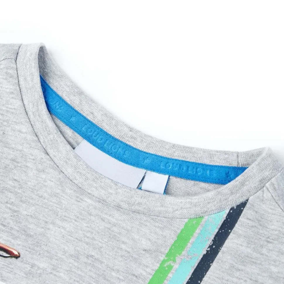 Kindershirt met korte mouwen 140 grijs