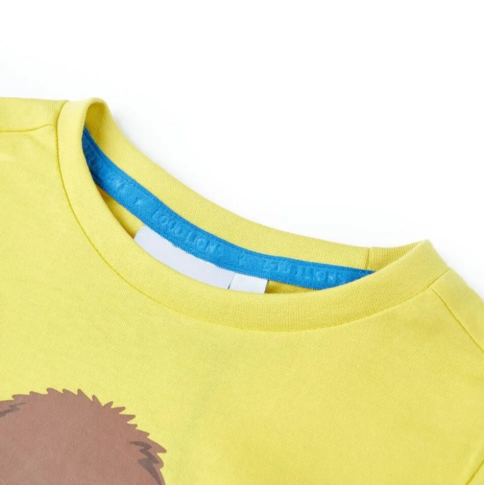 Kindershirt met korte mouwen 92 geel