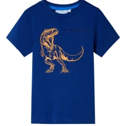 Kindershirt met korte mouwen 104 donkerblauw