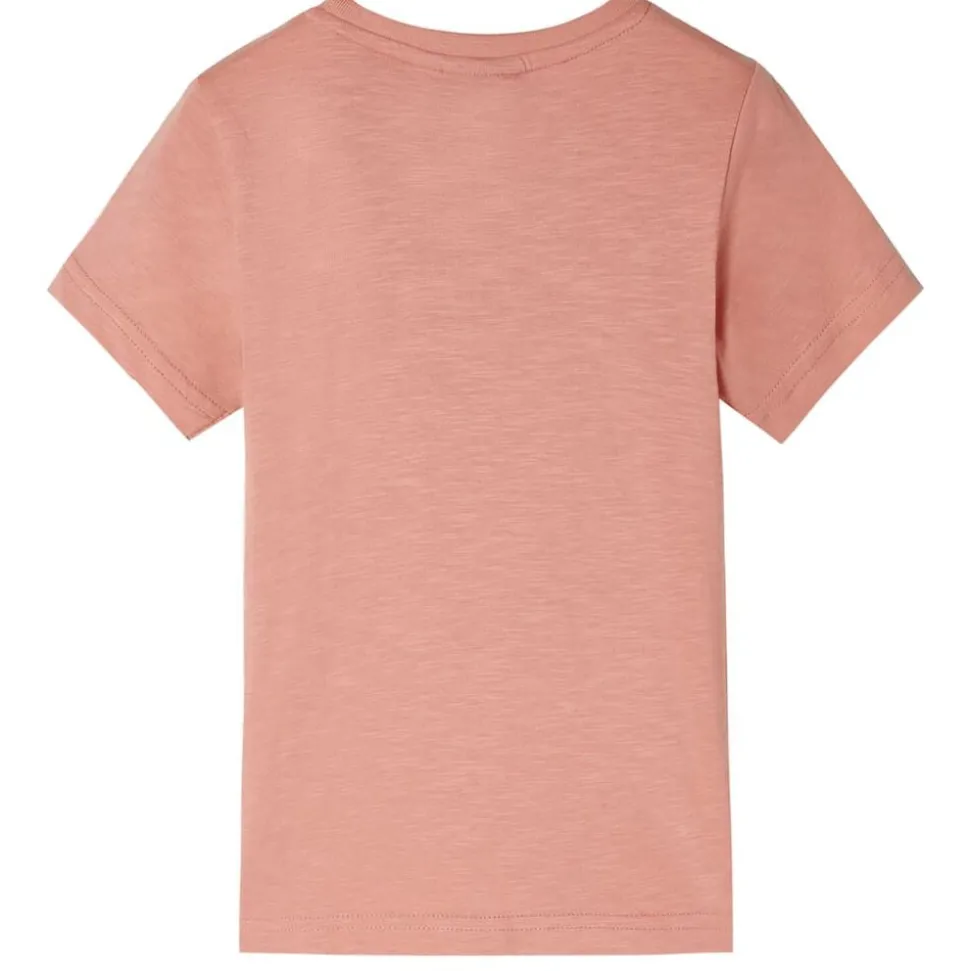 Kindershirt met korte mouwen 128 lichtoranje