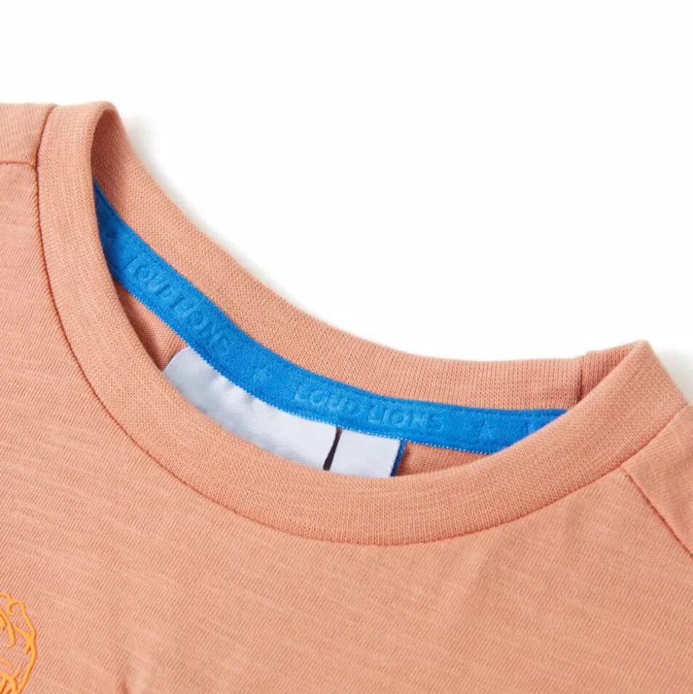 Kindershirt met korte mouwen 128 lichtoranje