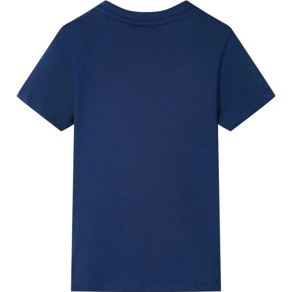Kindershirt met korte mouwen 128 donkerblauw