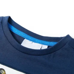 Kindershirt met korte mouwen 128 donkerblauw