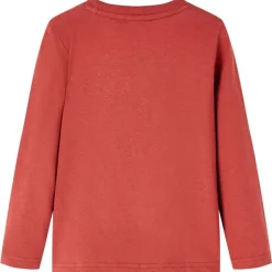 Kindershirt met lange mouwen 92 roodbruin