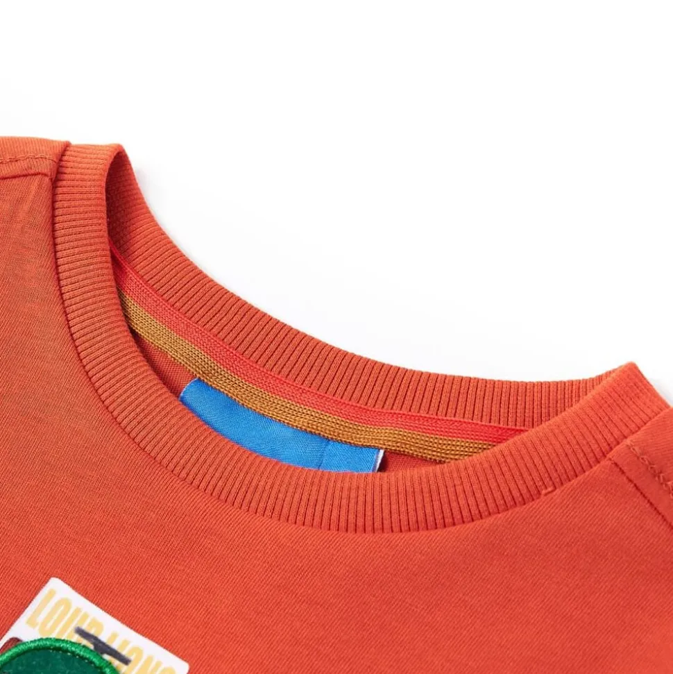Kindershirt met lange mouwen 140 oranje