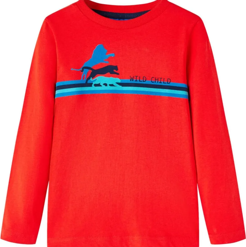 Kindershirt met lange mouwen 104 rood