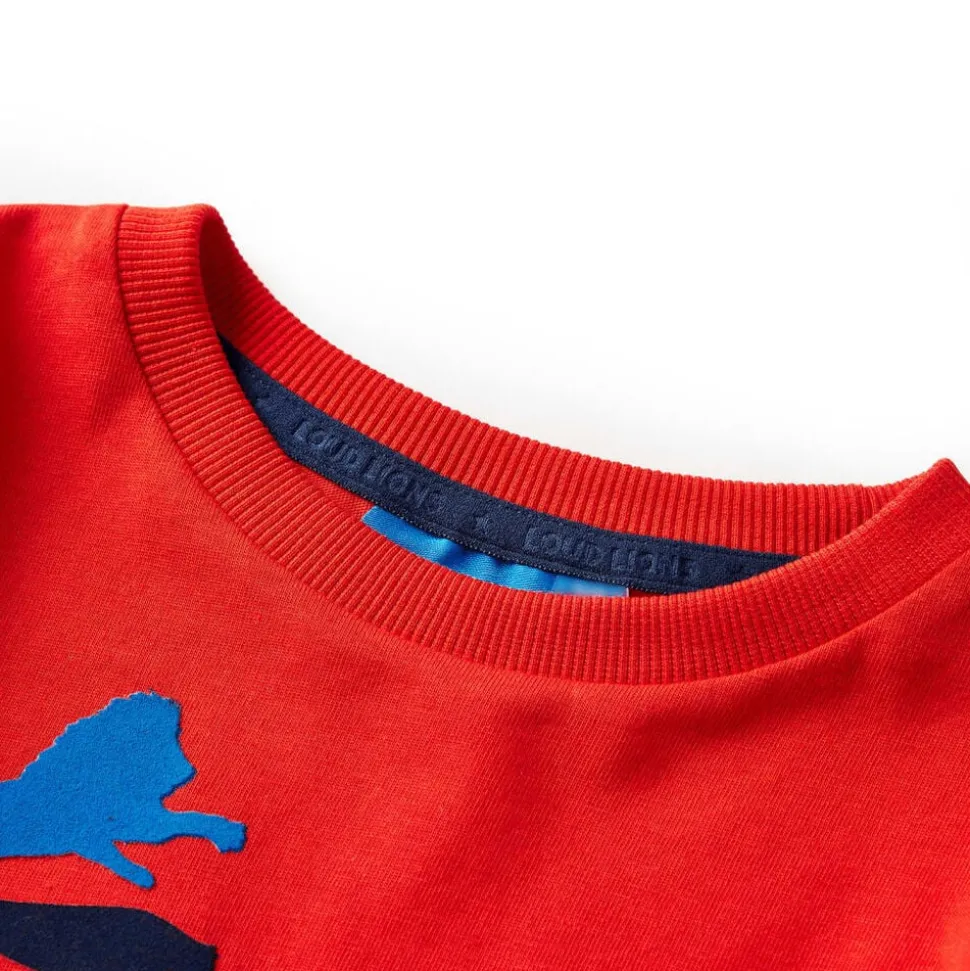Kindershirt met lange mouwen 104 rood