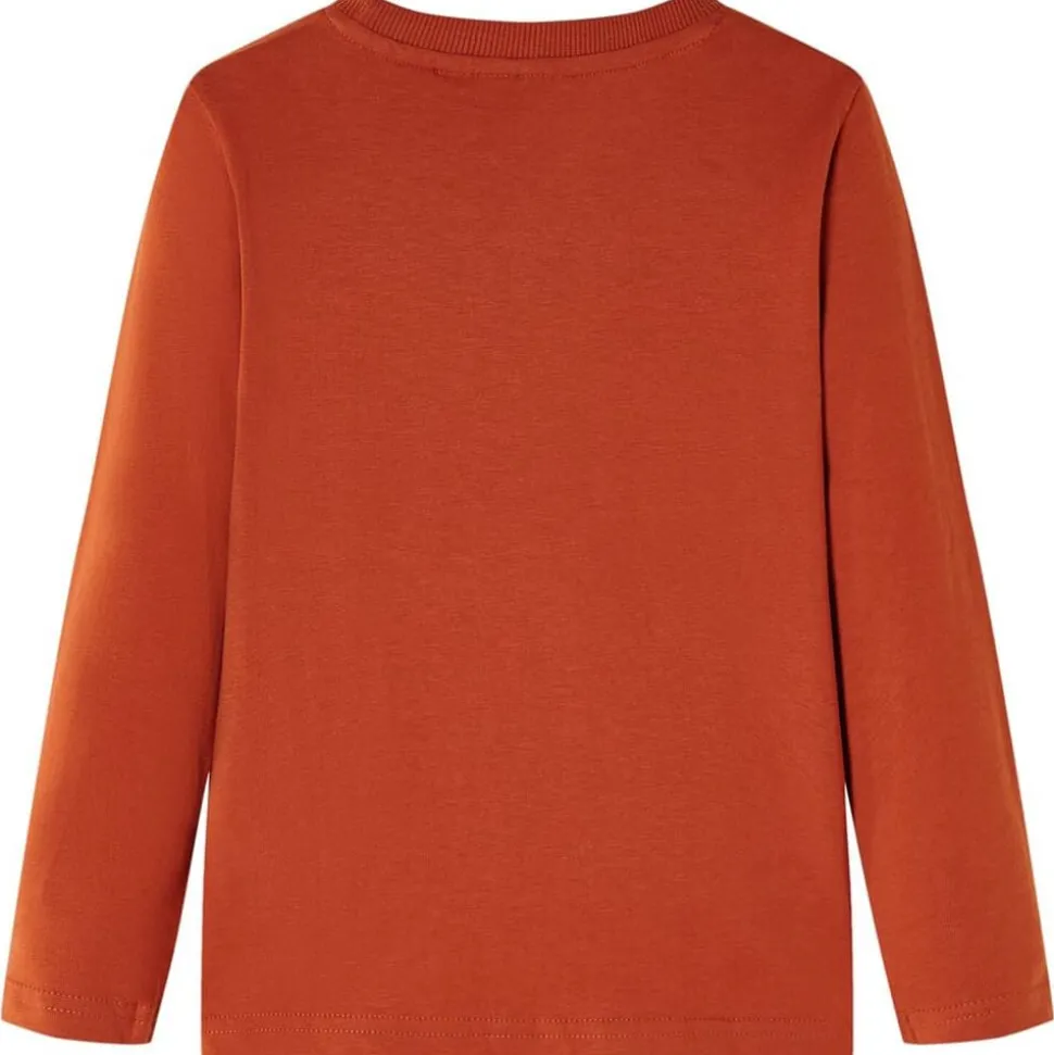 Kindershirt met lange mouwen 104 lichtroestkleurig