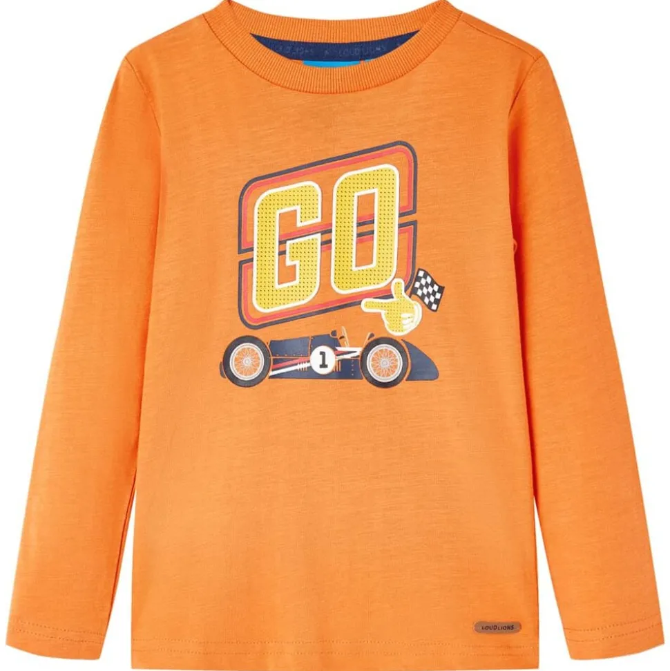 Kindershirt met lange mouwen 92 donkeroranje